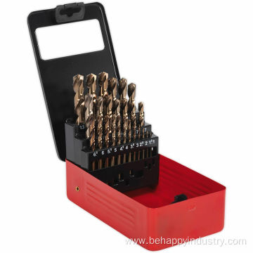 25PC HSS Cobalt Fully Ground Drill Bit Set